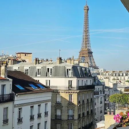 Balcony View Tour Eiffel Daire Paris